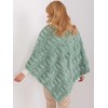 Wool Fashion Italia Pončas moterims AT-PN-2347.68, pistacijų spalvos