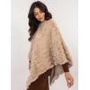 Wool Fashion Italia Pončas-AT-PN-2347.88-smėlio spalvos