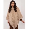 Wool Fashion Italia Pončas-AT-PN-2347.88-smėlio spalvos