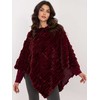 Wool Fashion Italia Pončas-AT-PN-2347.68-bordo