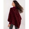 Wool Fashion Italia Pončas-AT-PN-2347.68-bordo