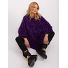 Wool Fashion Italia Poncho-AT-PN-2347.68-tamsiai violetinė