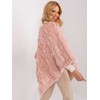 Wool Fashion Italia Poncho-AT-PN-2347.68-šviesiai rožinė