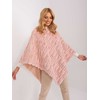 Wool Fashion Italia Poncho-AT-PN-2347.68-šviesiai rožinė