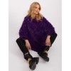 Wool Fashion Italia Poncho-AT-PN-2347.68-tamsiai violetinė