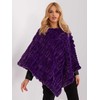 Wool Fashion Italia Poncho-AT-PN-2347.68-tamsiai violetinė