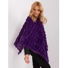 Wool Fashion Italia Poncho-AT-PN-2347.68-tamsiai violetinė