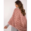 Wool Fashion Italia Poncho-AT-PN-2347.88-tamsiai rožinė