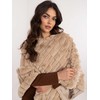 Wool Fashion Italia Pončas-AT-PN-2347.88-smėlio spalvos