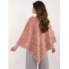 Wool Fashion Italia Poncho-AT-PN-2347.88-tamsiai rožinė