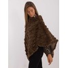 Wool Fashion Italia Poncho-AT-PN-2347.88-tamsiai ruda
