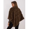 Wool Fashion Italia Poncho-AT-PN-2347.88-tamsiai ruda