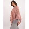 Wool Fashion Italia Poncho-AT-PN-2347.88-tamsiai rožinė