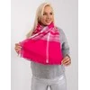 Wool Fashion Italia Šalikas-AT-SZ-23125-1,26-pilka-rožinė