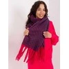 Wool Fashion Italia Šalikas-AT-SZ-23125.75-navy mėlyna-raudona