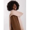 Wool Fashion Italia Šalikas-AT-SZ-2313502.20P-tamsiai smėlio spalvos