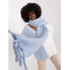 Wool Fashion Italia Šalikas-AT-SZ-2313502.71P-šviesiai mėlynas