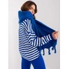 Wool Fashion Italia Šalikas-AT-SZ-2313502.94P-tamsiai mėlynas