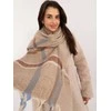 Wool Fashion Italia Šalikas-AT-SZ-2315.33-tamsiai smėlio spalvos