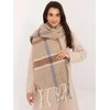 Wool Fashion Italia Šalikas-AT-SZ-2315.33-tamsiai smėlio spalvos