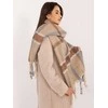 Wool Fashion Italia Šalikas-AT-SZ-2315.33-tamsiai smėlio spalvos