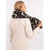 Wool Fashion Italia Šalikas-AT-SZ-23158.32-juoda ir balta