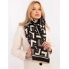 Wool Fashion Italia Šalikas-AT-SZ-23158.32-juoda ir balta
