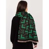 Wool Fashion Italia Šalikas-AT-SZ-23158.32-juoda-žalia