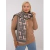 Wool Fashion Italia Šalikas-AT-SZ-23158.32-pilka-rožinė