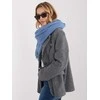 Wool Fashion Italia Šalikas- AT-SZ-23185.73P-pilka-mėlyna