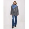 Wool Fashion Italia Šalikas- AT-SZ-23185.73P-pilka-mėlyna