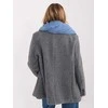 Wool Fashion Italia Šalikas- AT-SZ-23185.73P-pilka-mėlyna