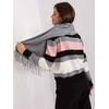 Wool Fashion Italia Šalikas-AT-SZ-23185.73P-tamsiai pilkas
