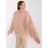 Wool Fashion Italia Striukė moterims-AT-KR-2359.96P-szaro-rožinė