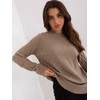 Wool Fashion Italia Megztinis-AT-SW-2326.37X-tamsiai smėlio spalvos