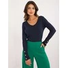 Wool Fashion Italia Megztinis-AT-SW-2334.49 - tamsiai mėlynas