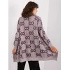 Wool Fashion Italia Megztinis-AT-SW-23401-A.96-tamsiai violetinis