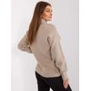Wool Fashion Italia Megztinis-AT-SW-23401.97P-tamsiai smėlio spalvos