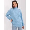 Wool Fashion Italia Megztinis-AT-SW-2348.88-šviesiai mėlynas