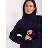 Wool Fashion Italia Megztinis-AT-SW-2348.88 tamsiai mėlynas