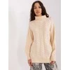 Wool Fashion Italia Megztinis-AT-SW-2355-2.12P-šviesiai smėlio spalvos