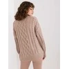 Wool Fashion Italia Megztinis-AT-SW-2363-2.30-tamsiai smėlio spalvos