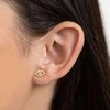 Eu Sandelis Auksiniai auskarai su briliantais padengti 14k auksu KST3186