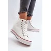 Baltos odos Cross Jeans batai su platforma