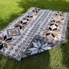 Eu Sandelis BOHO antklodė, pinta dvipusė lovatiesė su kutais 130x180cm KOC15WZ1