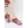 Boto Alyvinės moteriškos šlepetės dekoruotos žiedlapiais