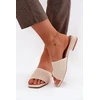 Boto Moteriškos smėlio spalvos medžiaginės šlepetės