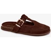 Boto Moteriškos zomšinės uždaros šlepetės