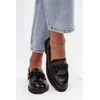 D&amp;A Moteriški juodi lakuoti mokasinai su karoliukais