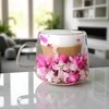 Eu Sandelis Dvigubo stiklo puodelis su gėlėmis viduje 180 ml 1vnt SZK188